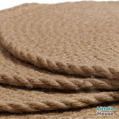 Hemp Rope Circular Flat Mat Layer | Natural – Littolo House