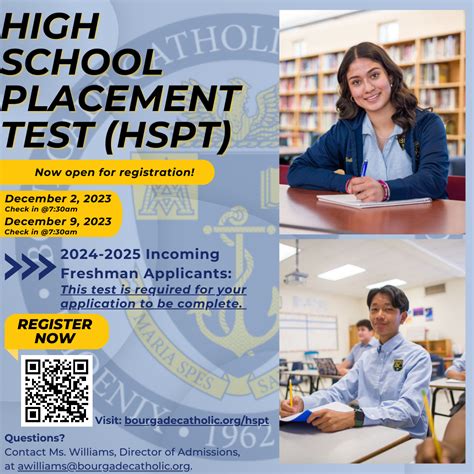 High School Placement Test Registration Open! | Bourgade Catholic High ...