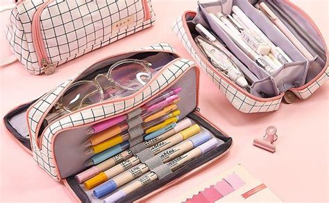 Buy Party Propz Pink Pencil Pouch for Girls - 1 Pc Large Capacity ...