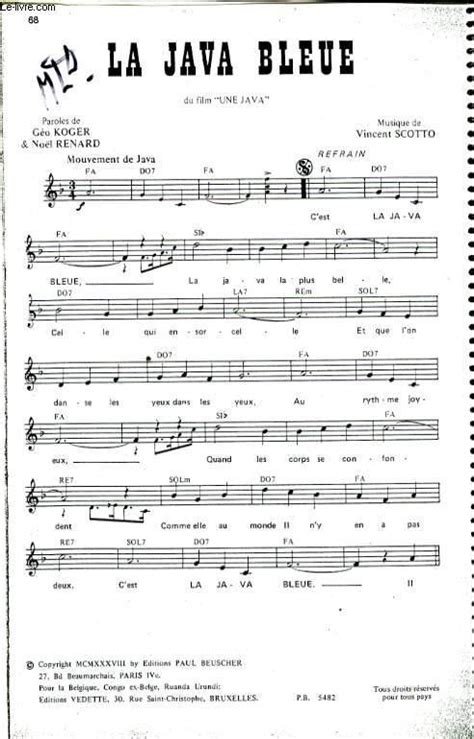 Image result for La Java Bleue Karaoke