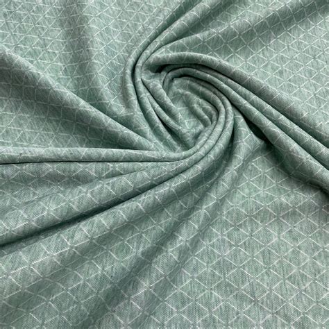 Buy Green Geometrical Print Woollen Suitings Fabric Online – TradeUNO ...