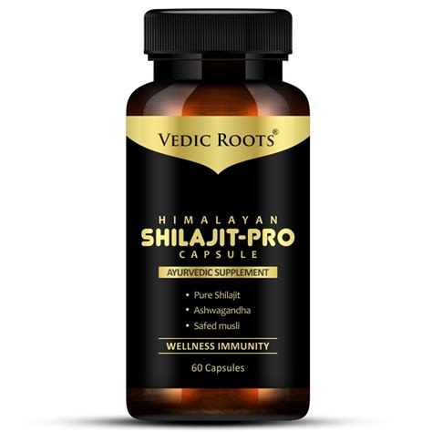Buy Vedic Roots Pure Shilajit Capsule for Men,Shilajeet Ashwagandha ...