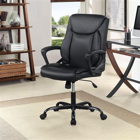 Buy Home Office Chair Ergonomic Desk Chair PU Leather Task Chair ...