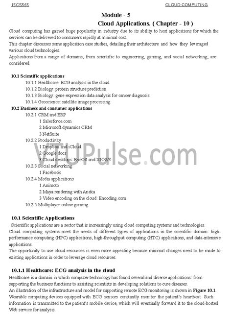 CLOUD COMP 15CS565 Mod 5 - Cloud Applications & Case Studies Notes ...