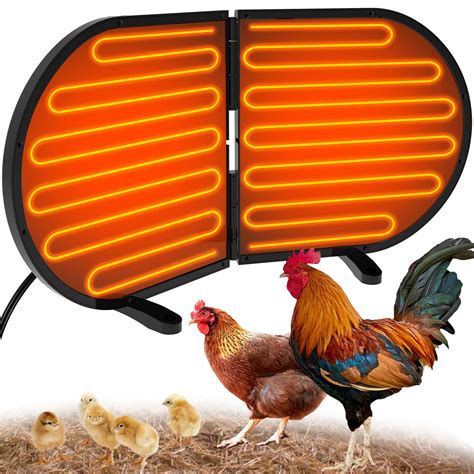Tepoal Large Chicken Coop Heater for Winter, 220 Watts Foldable Heat ...