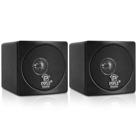 Pyle Home PCB3BK 3-Inch 100-Watt Mini Cube Bookshelf Speakers - Pair ...