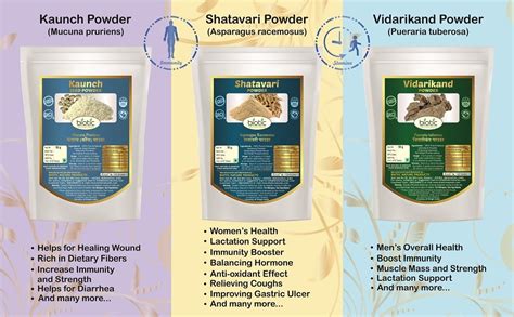 Biotic Safed Musli, Ashwagandha, Shatavari, Gokhru, Vidarikand & Kaunch ...