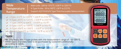 LABART Digital Thermometer Dual Channel Thermometer with Two K- Type ...
