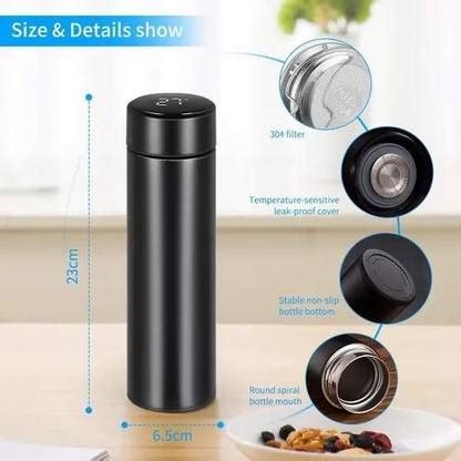 Smart Cup LED Thermal Flask Digital water bottle 500 ml Steel Flask ...