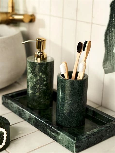 Green Marble Bath Accessories – Richstone Homes