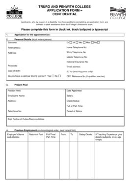 Fillable Online APPLICATION FORM CONFIDENTIAL - FEJobs Fax Email Print ...