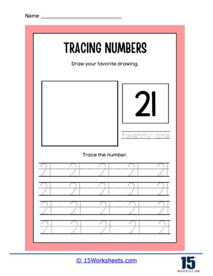 Number 21 Worksheets | Hands-On Activities - 15 Worksheets.com