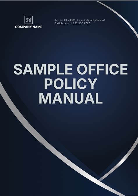 Free Policy and Procedure Manual Template to Edit Online