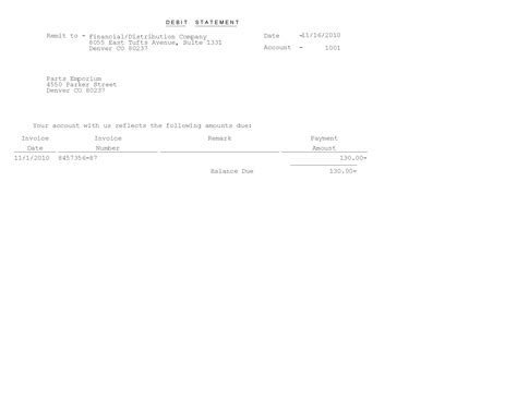 Print A/P Payments Debit Statements Report (R04574)