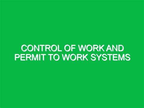Image result for Control of Work Permit BP