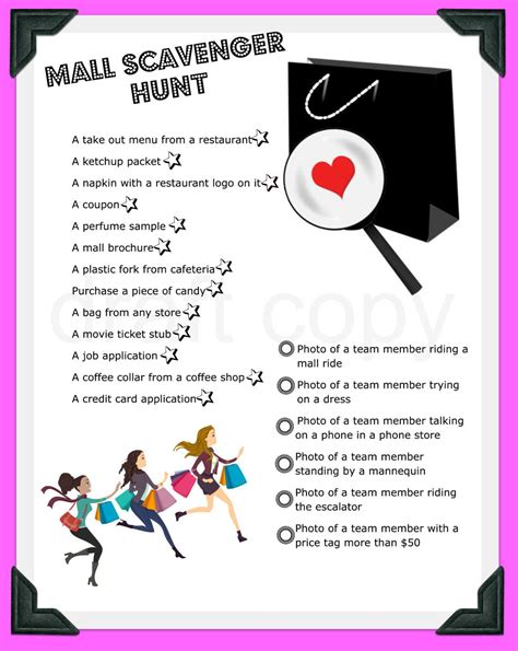 Pinterest Scavenger Hunt Birthday Party Invite