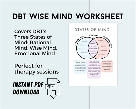 Dbt Wise Mind Worksheet Wise Mind Beyond Decision Making: Embracing