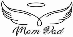 voorkoms Mom Dad Wing Tattoo Waterproof Men and Women Temporary Body ...