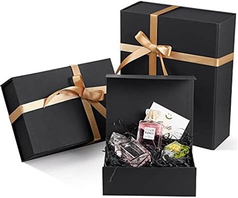 3 Pieces Luxury Box with Magnetic Lid and Changeable Ribbon Happy ...