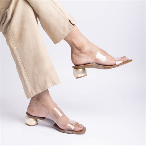 Clear Tan Globe Heels – The CAI Store