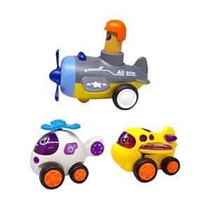 Buy Take-Off Fun! 3-Piece Airplane Playset with Friction-Powered Wheels ...