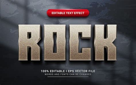 Rock text effect | Premium Vector