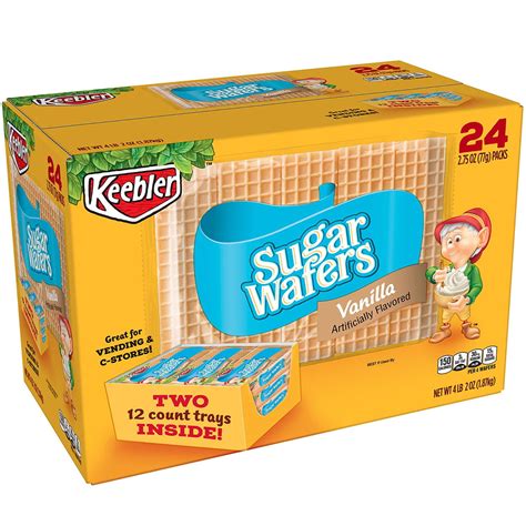 Keebler Sugar Wafers Vanilla Cookies, 2.75 oz, 24 Count - Walmart.com