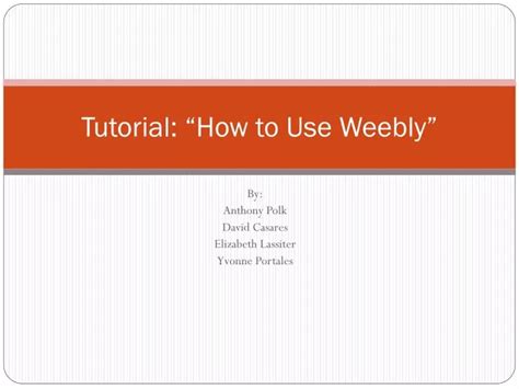 Image result for Weebly Tutorial