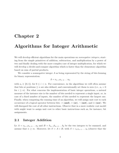 Image result for Algorithms for Integer Operations