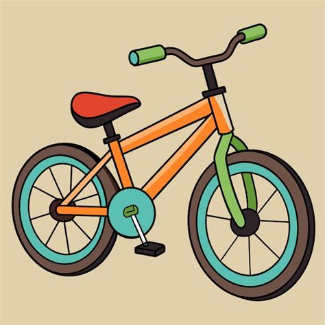 Bicycle-Clipart-Vektor-Sticker-Ikonen-Illustration | Premium Vektor