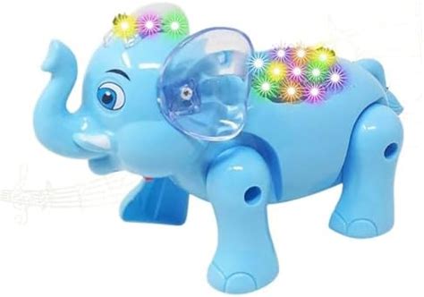 Buy 4AJ BAZAAR Walking Elephant Toy for Kids Light and Sound Toys for ...