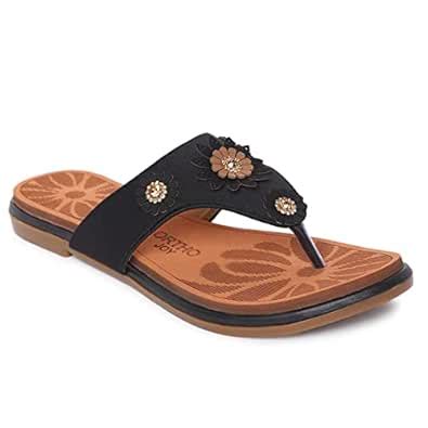 Buy ORTHO JOY Extra-Soft Doctor Slippers for women - Black at Amazon.in
