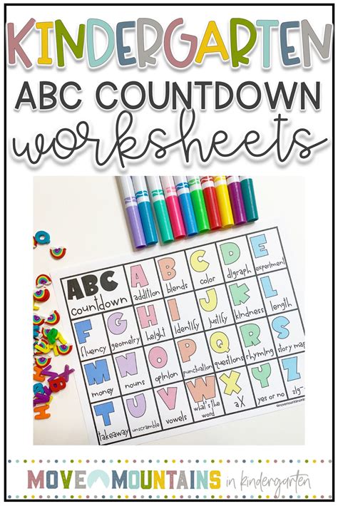ABC Countdown for Kindergarten | Move Mountains in Kindergarten