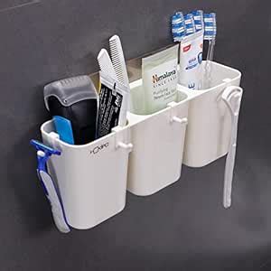 HOKIPO Self Adhesive Plastic Storage Rack For Bathroom/Wash Basin ...