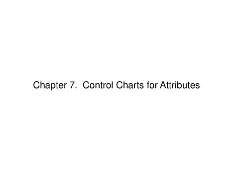Attribute Control chart ppt - Chapter 7. Control Charts for Attributes ...