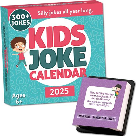 2025 Daily Kids Joke Calendar | Fun Lunchbox Notes For Kids, Tear Off ...