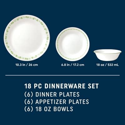 Corelle Spring Blossom 18-Piece Glass Dinnerware Set India | Ubuy