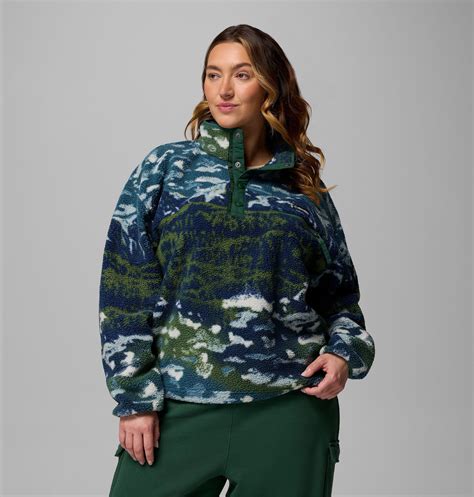 Women's Helvetia II Printed Cropped Half Snap Fleece Pullover | Columbia