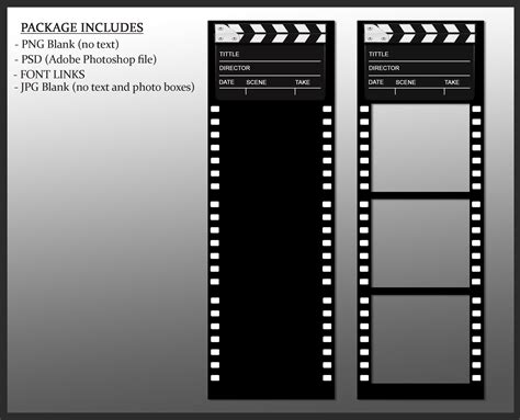 Film Strip Photoshop Template Psd