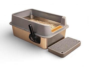 Buy Macushla Stainless Steel Cat Litter Box Half Covered with High ...