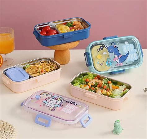 CuddleNest Blue Astronaut Kids Stainless Steel Lunch Box | 700ml ...