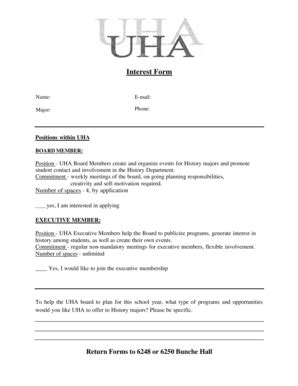 Fillable Online history ucla UHA interest form - UCLA's History ...