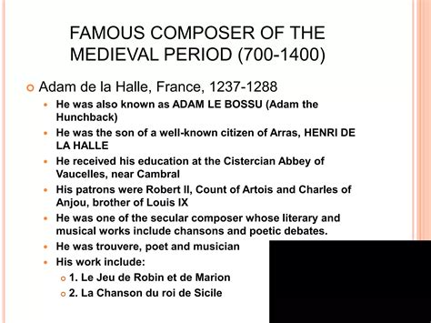 Famous composer of the medieval period (700 1400 | PPTX