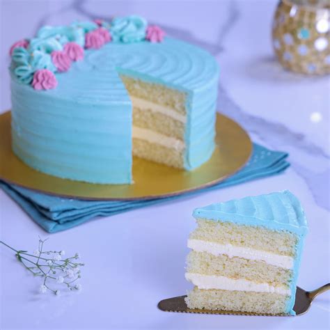 Buttercream Vanilla Cake | Plain Cake | Vanilla Sponge Cake – Liliyum ...