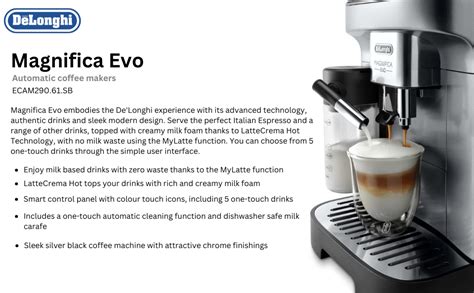 DeLonghi Ecam290.61 - Magnifica Evo|Bean To Cup Fully Automatic Coffee ...