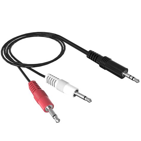 3.5mm Stereo Male to Dual 3.5mm Mono Male Audio Cable, 3ft 3.5mm 1/8 ...