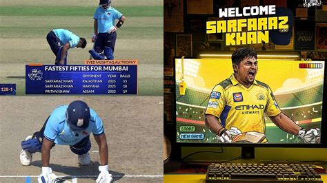 'Khan-Do-Attitude!': CSK Shares Mumbai Batter Sarfaraz Khan's Fastest ...