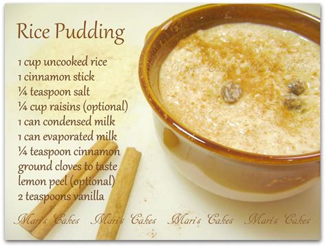 Arroz con Leche, Rice Pudding | Mari's Cakes (English)