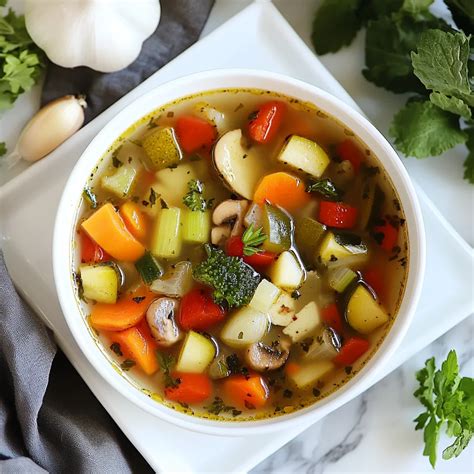 Healthy Low Carb Vegetable Soup Recipe