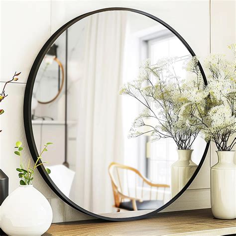 Amazon.com: Sunniry 18 inch Round Mirror, Round Wall Mirror, Metal ...